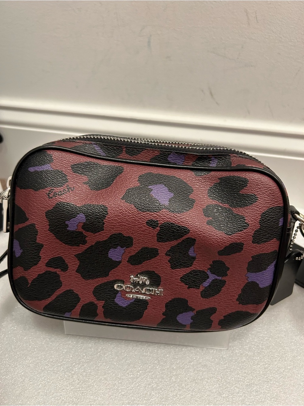 Coach Jes C2012 leopard print 20 crossbody camera style bag with hangtag - Picture 7 of 16